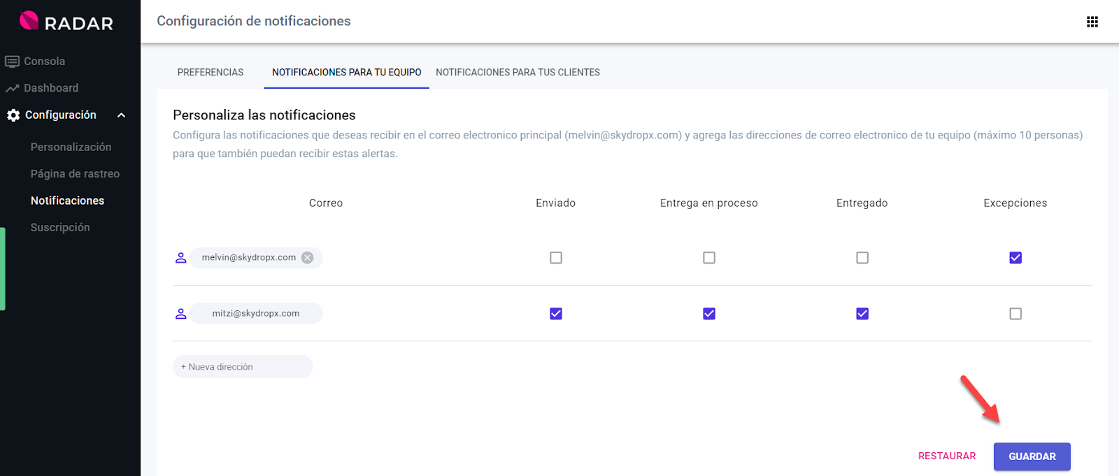 Lanzamientos: Notificaciones Múltiples 7