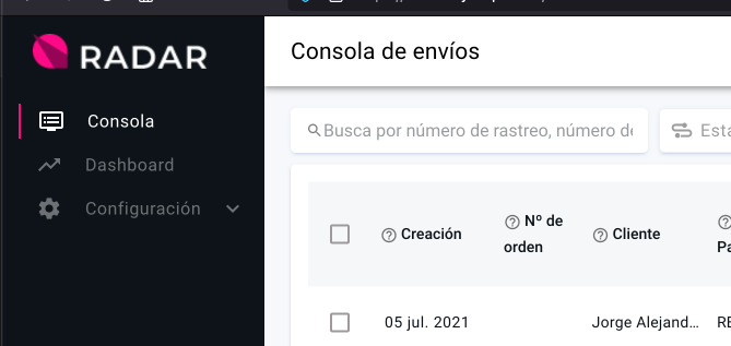 Nuevo dashboard de Radar