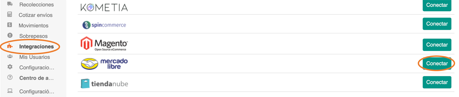¿Cómo integrar Mercado Libre a mi cuenta Skydropx? 2