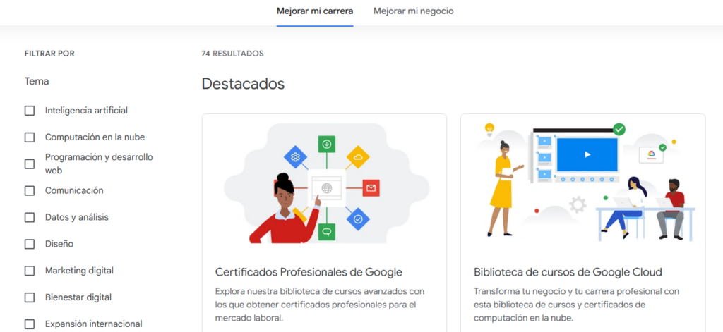 Cursos de Google: Los mejores cursos para este 2024 3