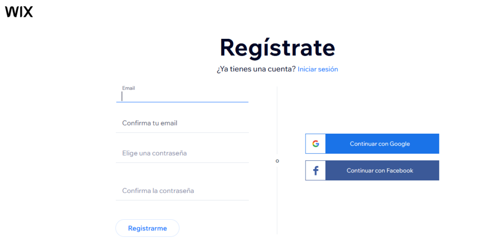 ¿Cómo crear una página web en Wix? Guía Paso a Paso 1